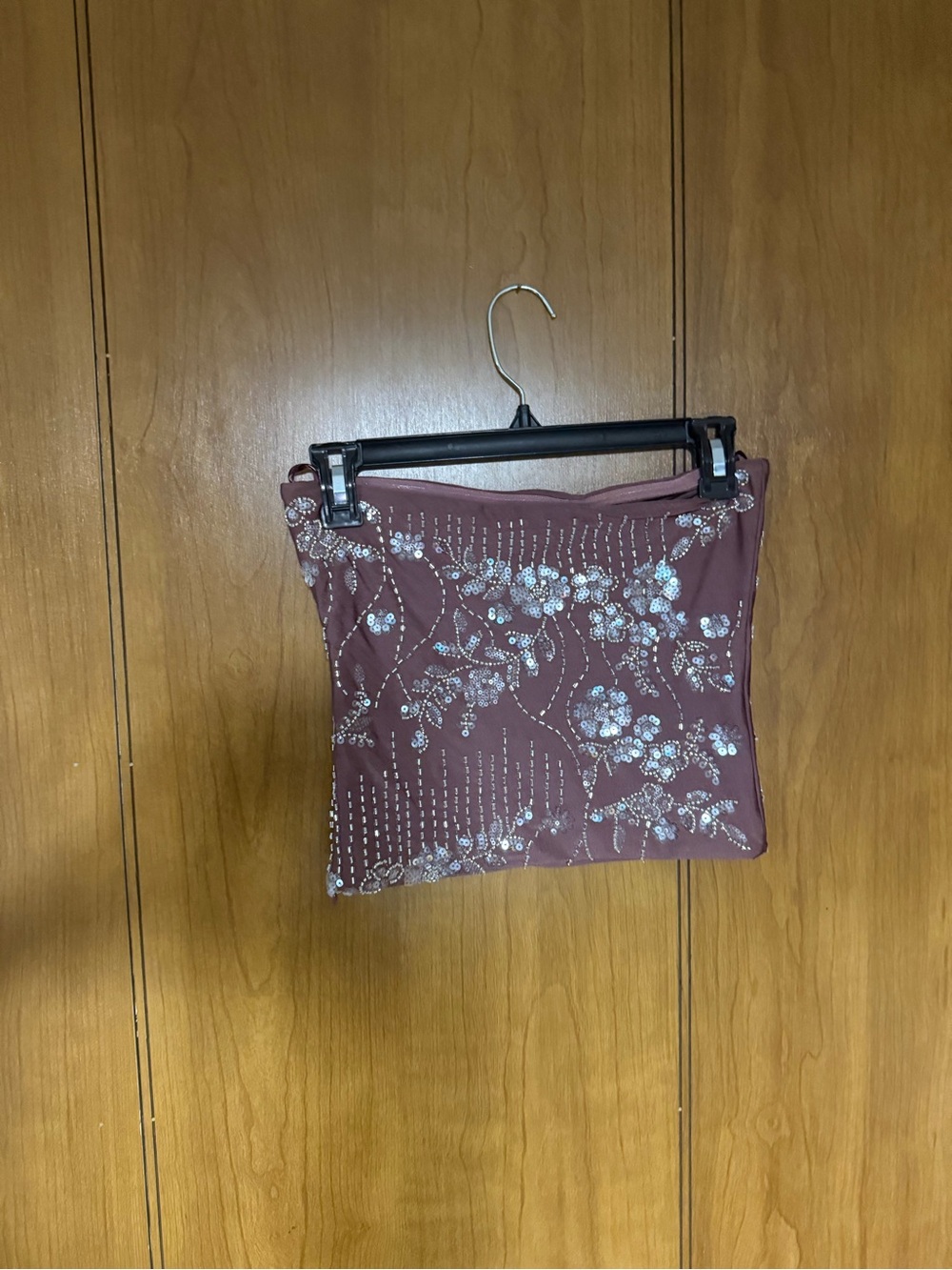 Edikted Zelda Bead & Sequin Strapless Top - Picture 3 of 4